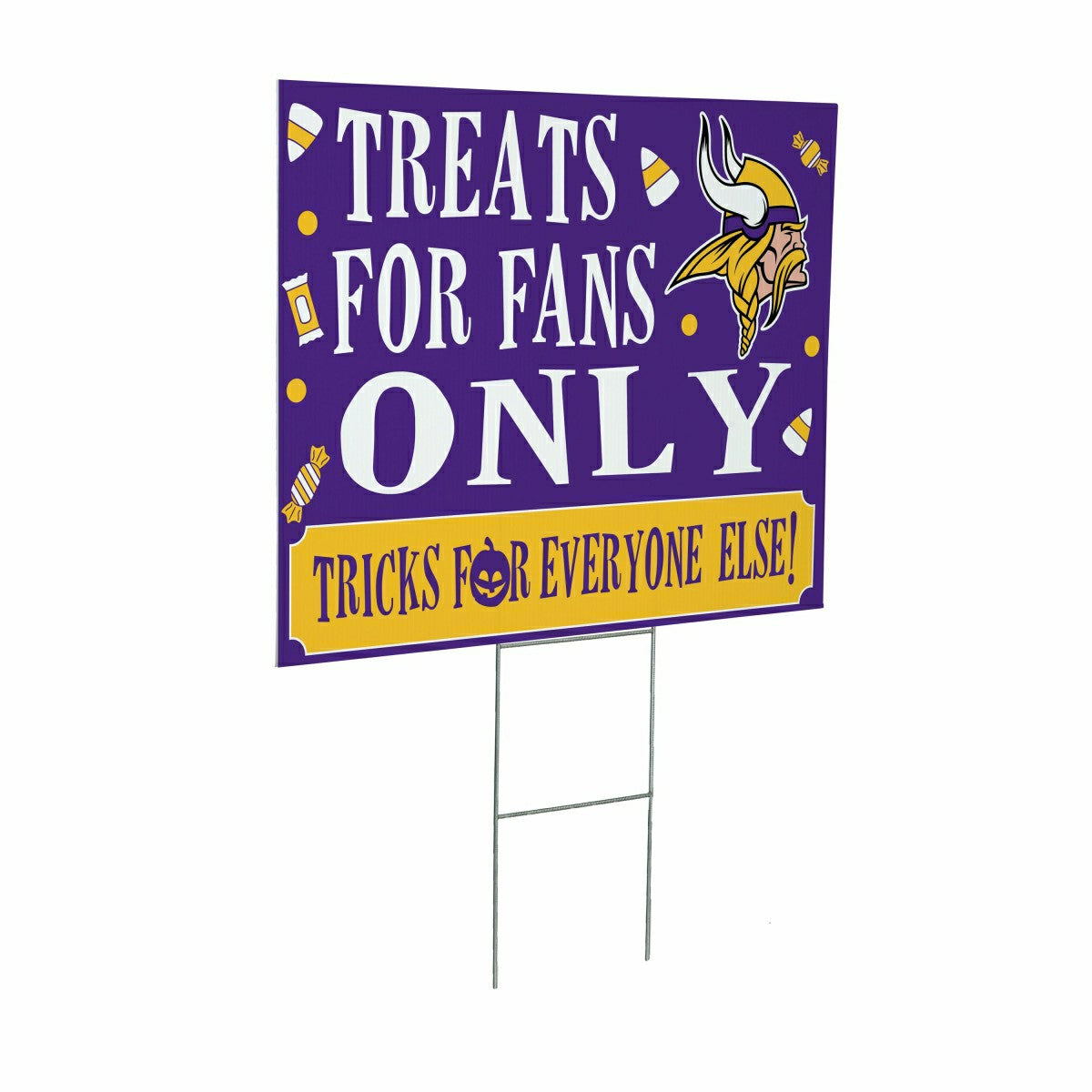 Team Sports America Trending - Minnesota Vikings Yard Sign, Halloween Treats for Fans