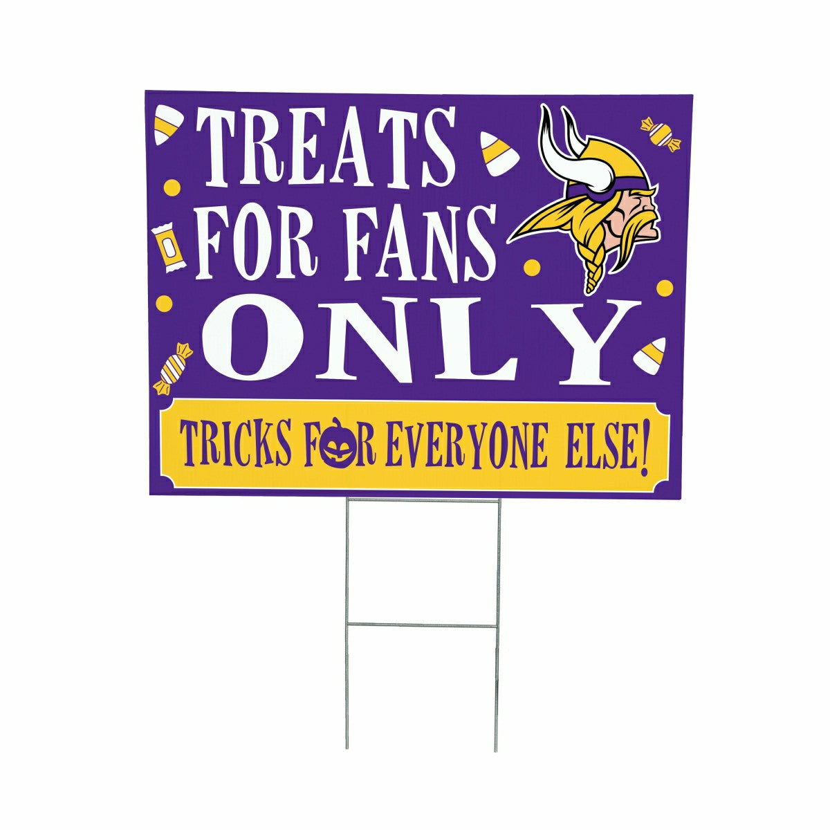 Team Sports America Trending - Minnesota Vikings Yard Sign, Halloween Treats for Fans