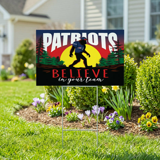 Team Sports America Exclusive - New England Patriots Yard Sign, Bigfoot