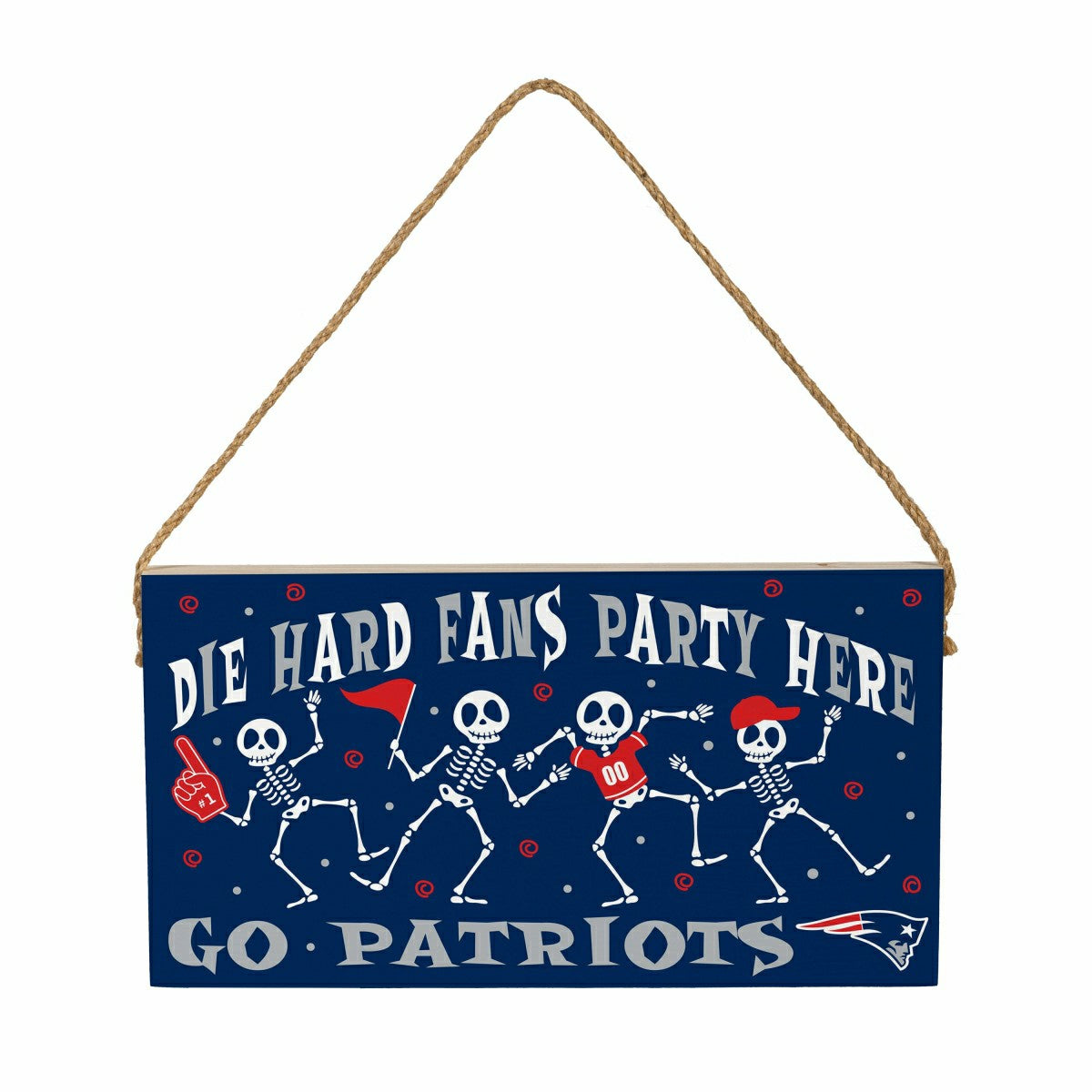 Team Sports America Signature - New England Patriots Halloween Wood Wall Sign, 6x11