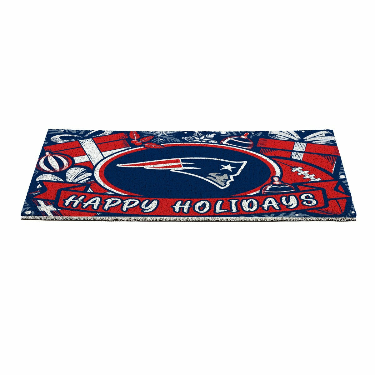Team Sports America Everyday - New England Patriots Holiday PVC Mat, 28"x16"
