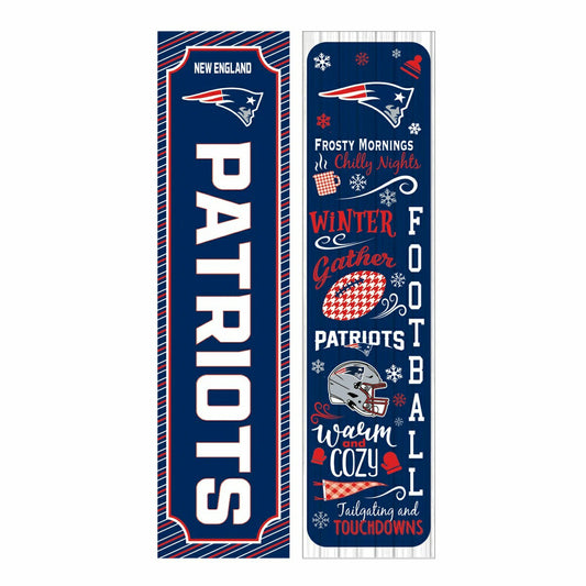 Team Sports America Value - 46" Double Sided Leaner, New England Patriots, Winter Seasonal