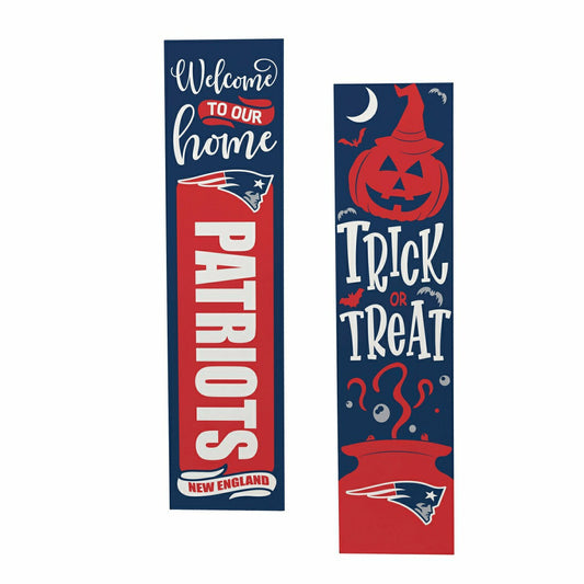Team Sports America Trending - 47" Double Sided Leaner, New England Patriots, Halloween