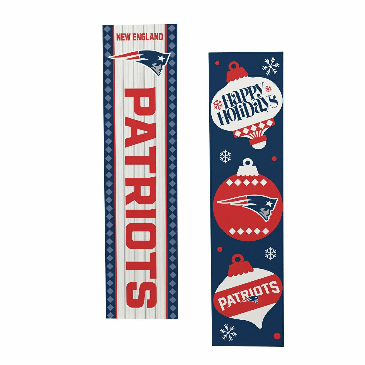 Team Sports America Recommended - 47" Double Sided Leaner, New England Patriots, Christmas