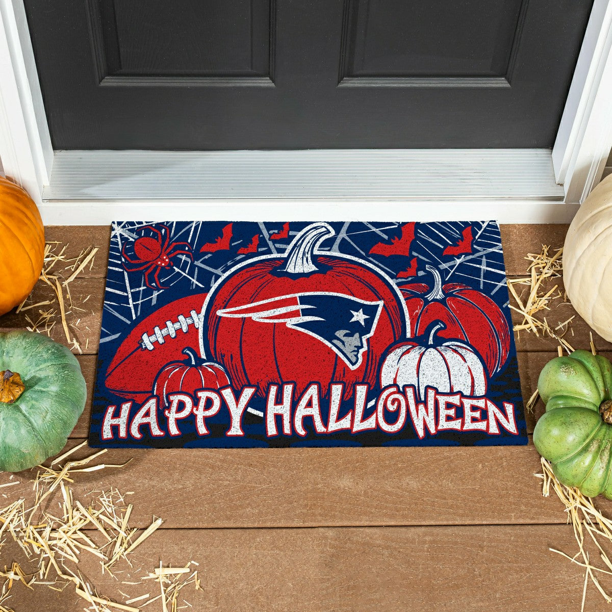 Team Sports America Exclusive - New England Patriots Halloween PVC Mat, 28"x16"