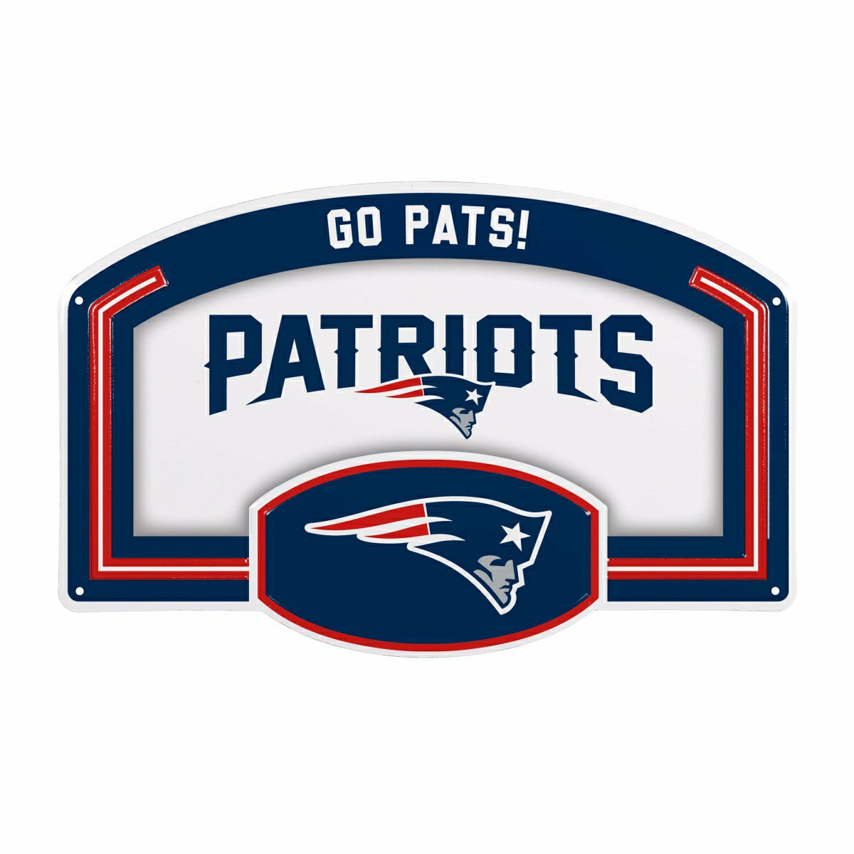 Team Sports America Trending - New England Patriots USA Embossed Steel Wall Sign, 11" x 17"