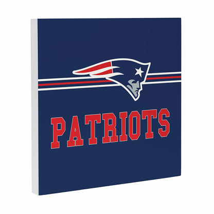 Team Sports America Signature - New England Patriots Wood Wall Sign, 12x12