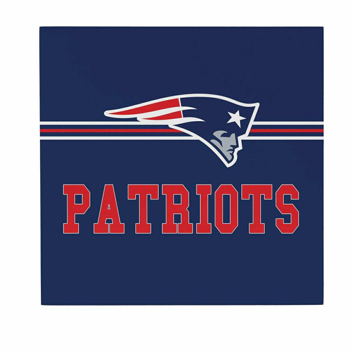 Team Sports America Signature - New England Patriots Wood Wall Sign, 12x12
