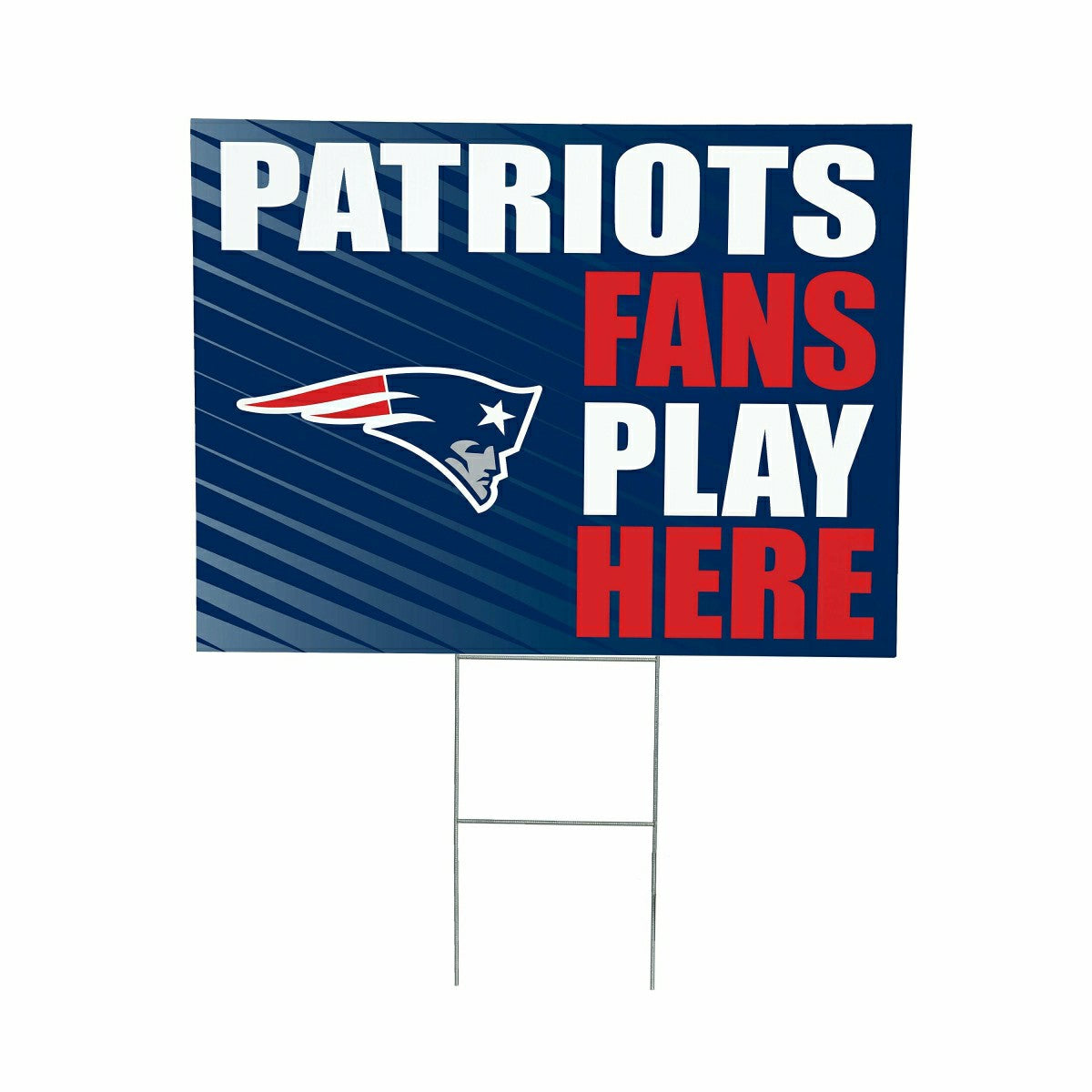 Team Sports America Classic - New England Patriots Coroplast Yard Sign "Fans Play Here"