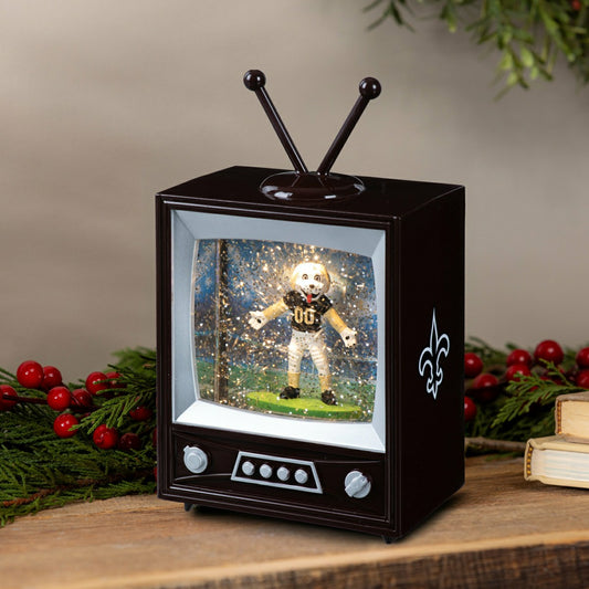 Team Sports America Best Seller - New Orleans Saints Vintage TV Water Lantern