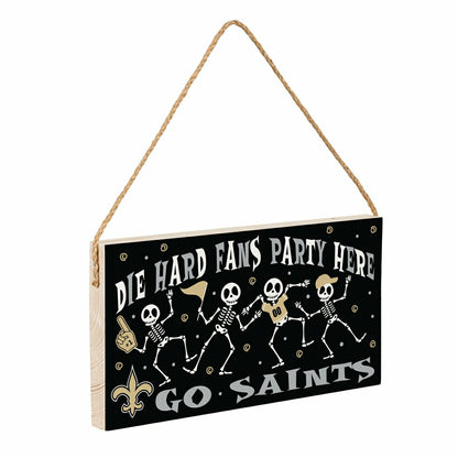 Team Sports America Signature - New Orleans Saints Halloween Wood Wall Sign, 6x11
