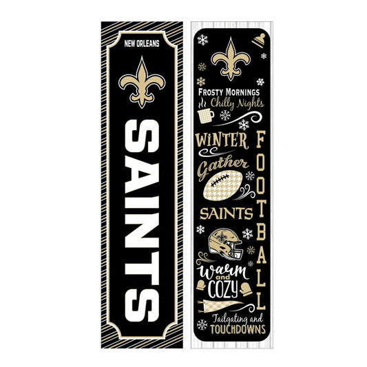 Team Sports America Value - 46" Double Sided Leaner, New Orleans Saints, Winter Seasonal