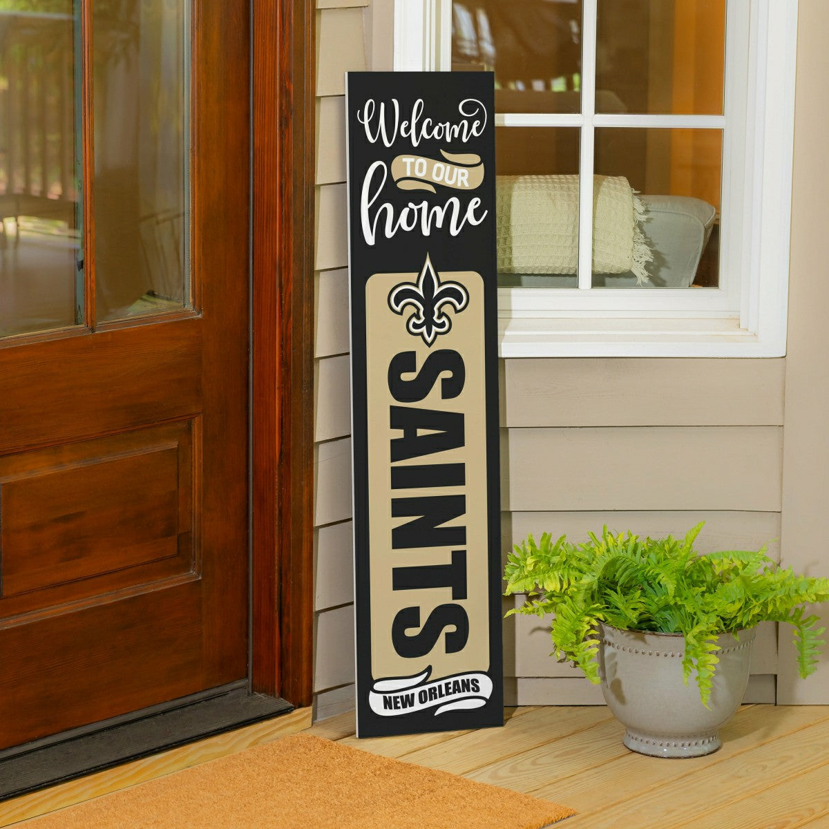 Team Sports America Trending - 47" Double Sided Leaner, New Orleans Saints, Halloween