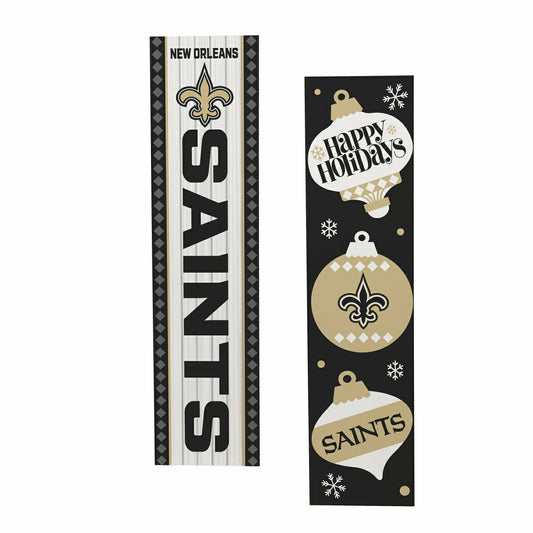 Team Sports America Recommended - 47" Double Sided Leaner, New Orleans Saints, Christmas