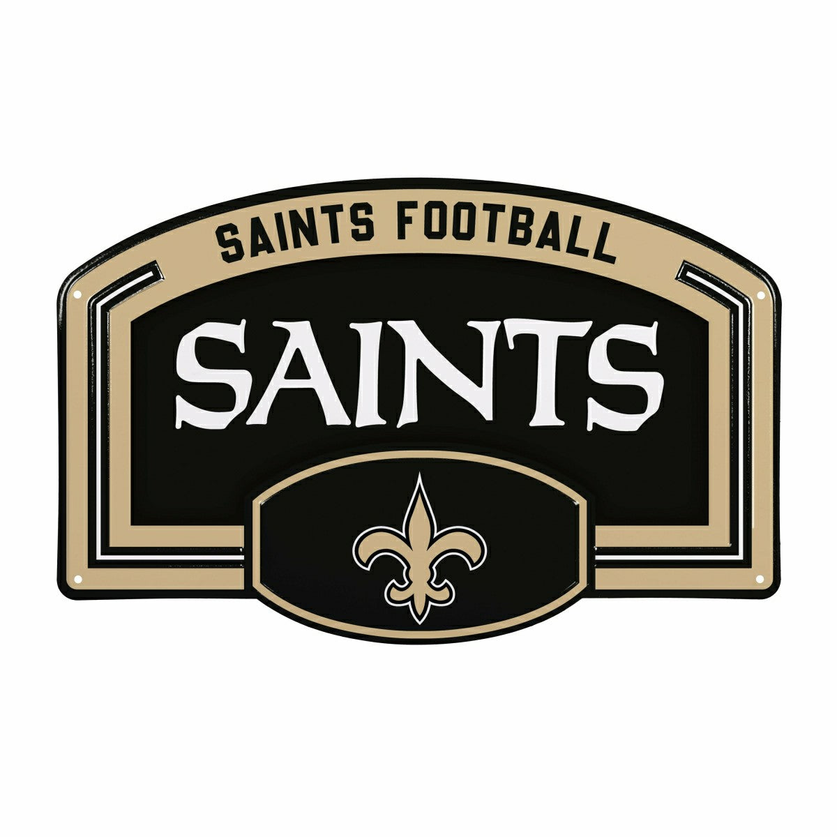 Team Sports America Value - New Orleans Saints USA Embossed Steel Wall Sign, 11" x 17"