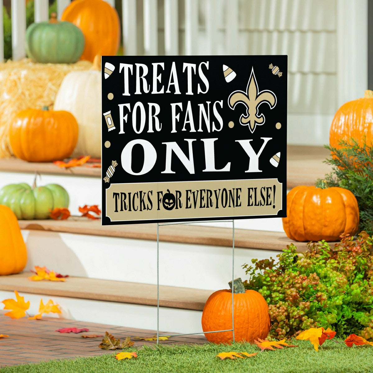 Team Sports America Trending - New Orleans Saints Yard Sign, Halloween Treats for Fans