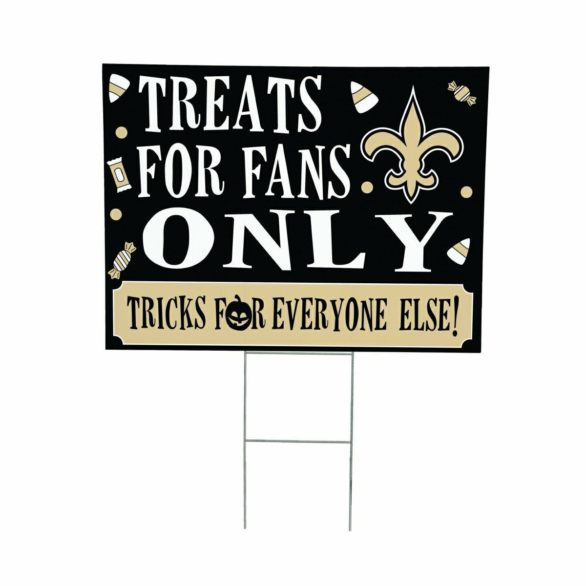 Team Sports America Trending - New Orleans Saints Yard Sign, Halloween Treats for Fans
