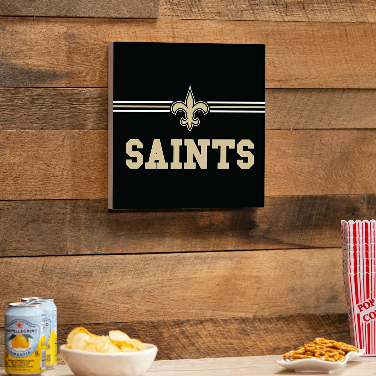 Team Sports America Signature - New Orleans Saints Wood Wall Sign, 12x12
