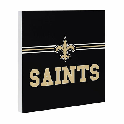 Team Sports America Signature - New Orleans Saints Wood Wall Sign, 12x12