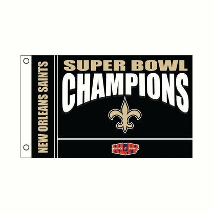 Team Sports America Exclusive - New Orleans Saints Superbowl XLIV Champions Football 3x5 Flag