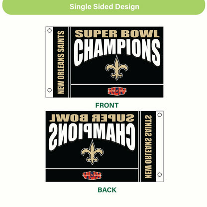 Team Sports America Exclusive - New Orleans Saints Superbowl XLIV Champions Football 3x5 Flag