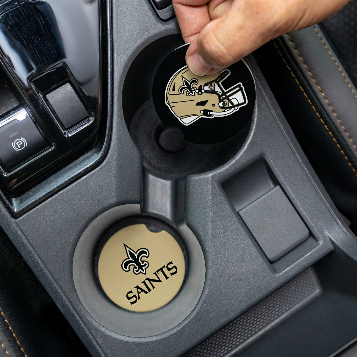 Team Sports America Signature - New Orleans Saints Car Coaster Set, 2pc