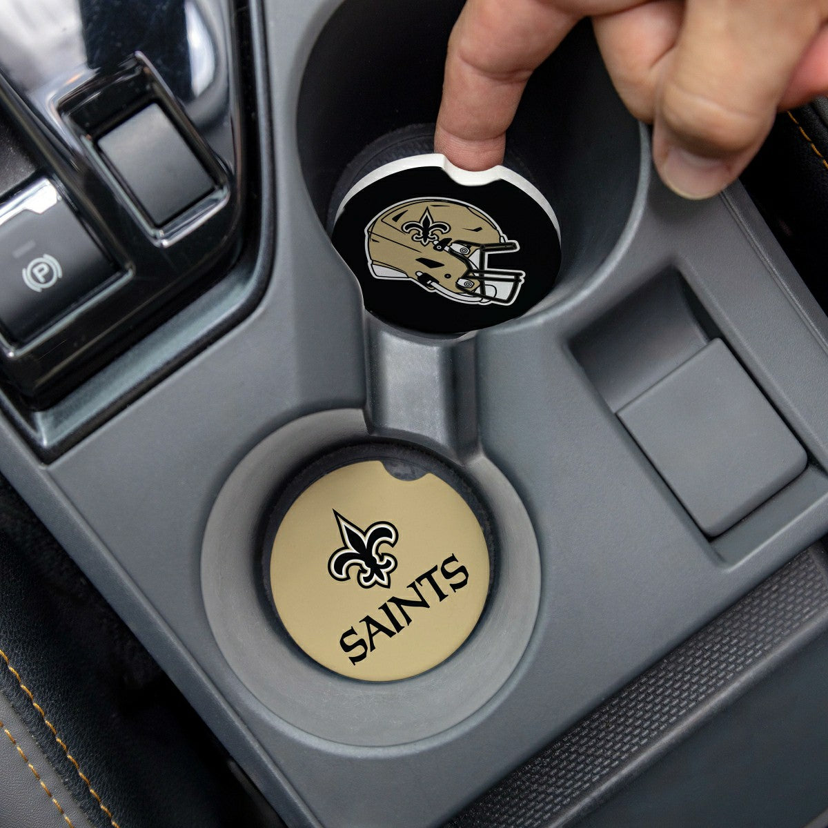 Team Sports America Signature - New Orleans Saints Car Coaster Set, 2pc