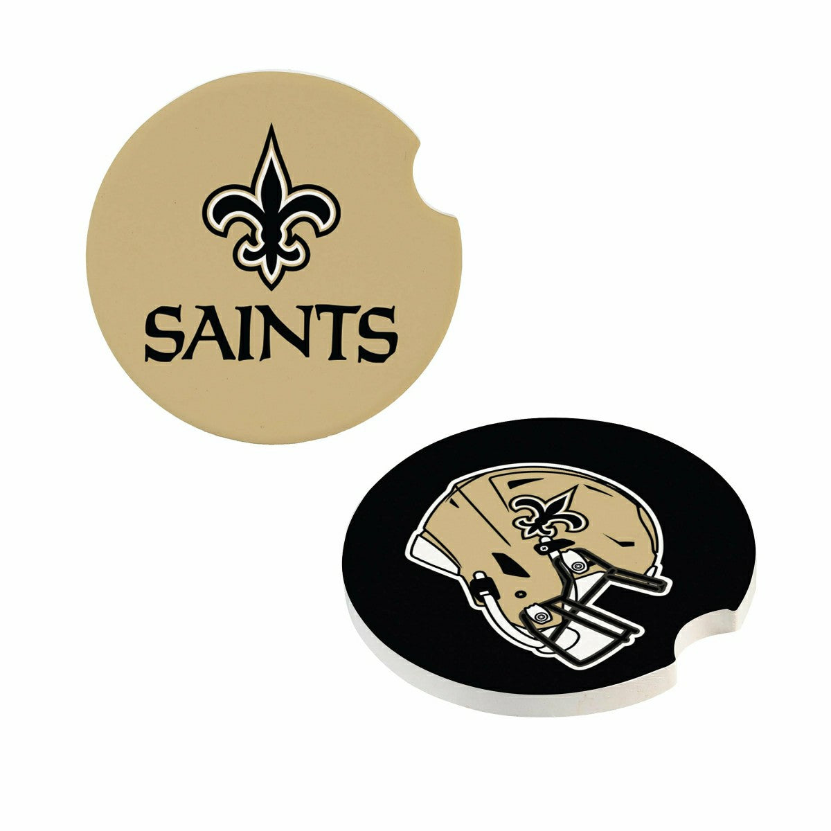 Team Sports America Signature - New Orleans Saints Car Coaster Set, 2pc