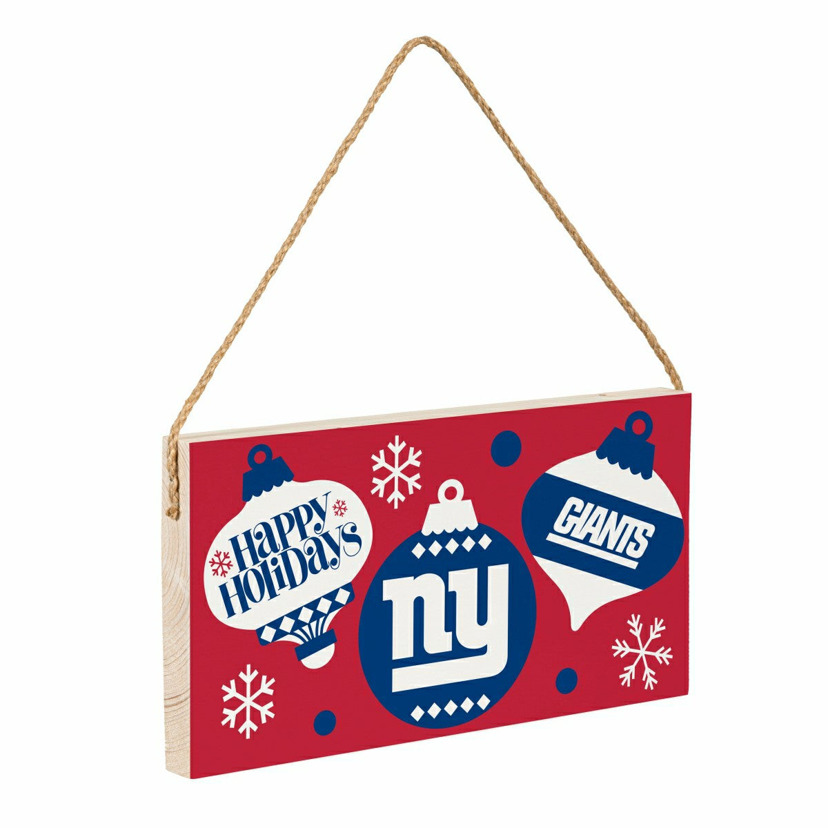 Team Sports America Exclusive - New York Giants Holiday Wood Wall Sign, 6x11
