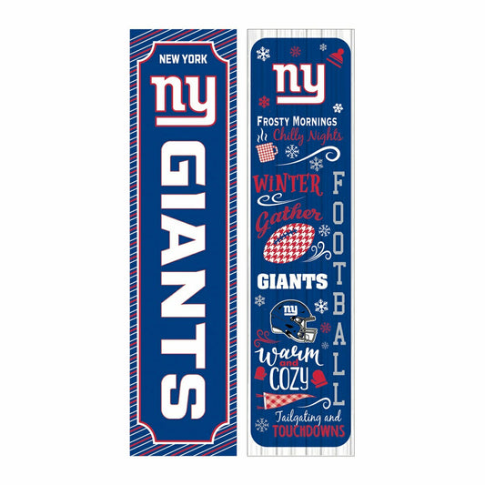 Team Sports America Signature - 46" Double Sided Leaner, New York Giants, Winter Seasonal
