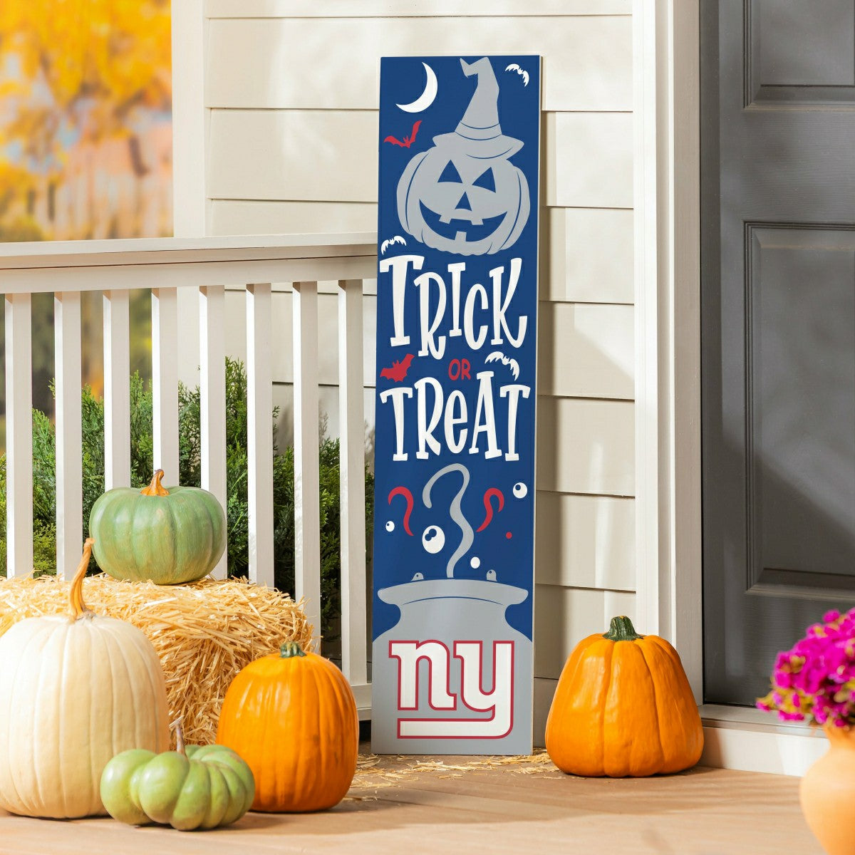 Team Sports America Classic - 47" Double Sided Leaner, New York Giants, Halloween