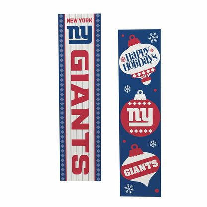 Team Sports America Everyday - 47" Double Sided Leaner, New York Giants, Christmas