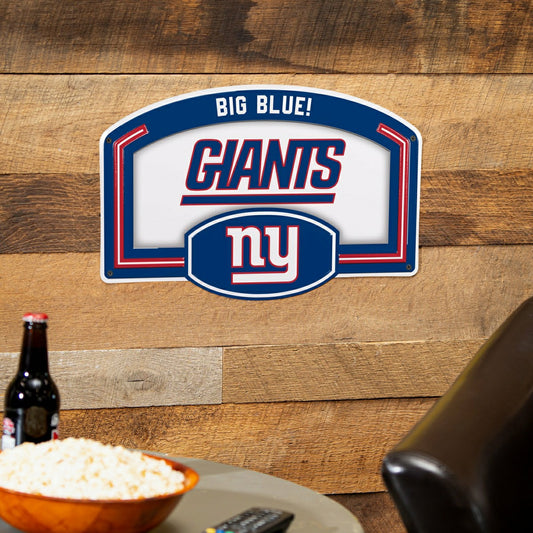 Team Sports America Essential - New York Giants USA Embossed Steel Wall Sign, 11" x 17"