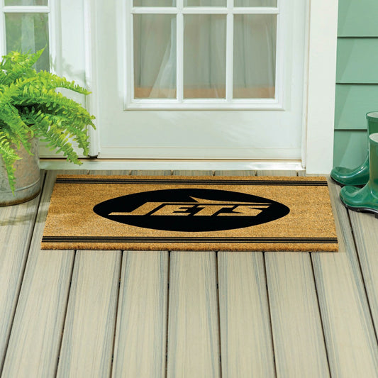 Team Sports America Recommended - New York Jets Large One Color Coir Mat, 36"x24"