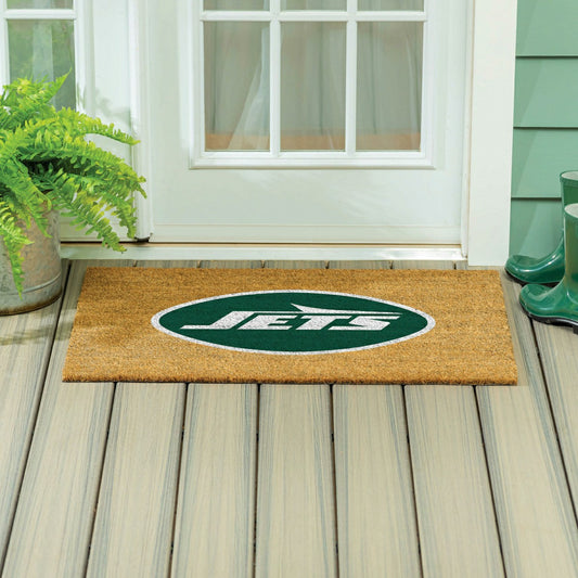 Team Sports America Exclusive - New York Jets Large Full Color Coir Mat, 36"x24"