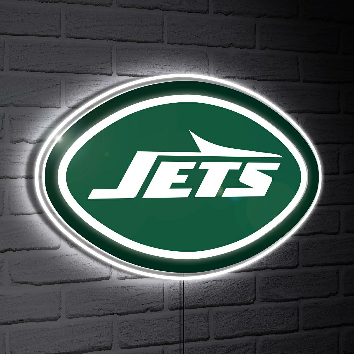 Team Sports America Everyday - New York Jets LED Wall Decor, Glazelite, Logo