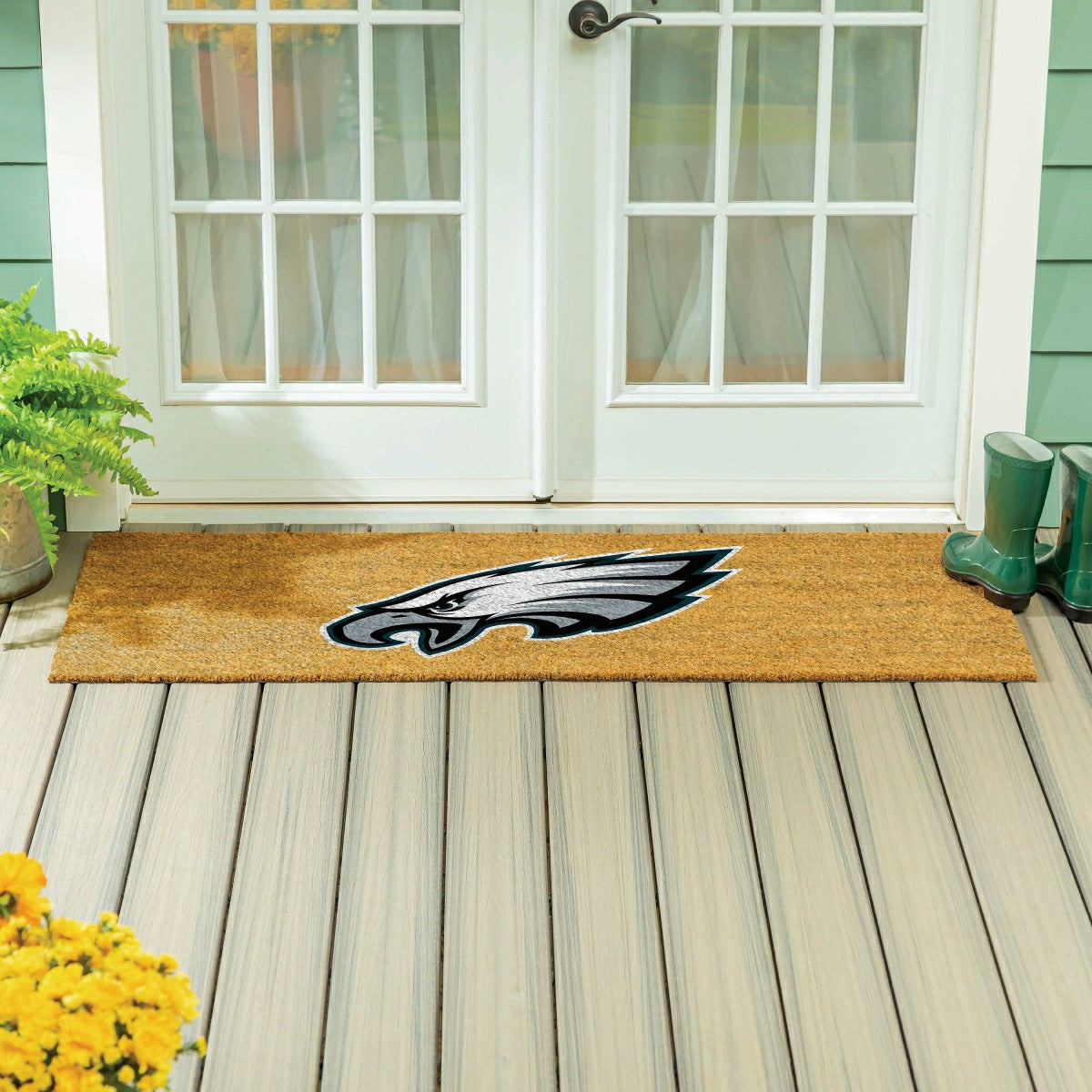 Team Sports America Everyday - Philadelphia Eagles Extra Large Full Color Coir Mat, 60"x24"