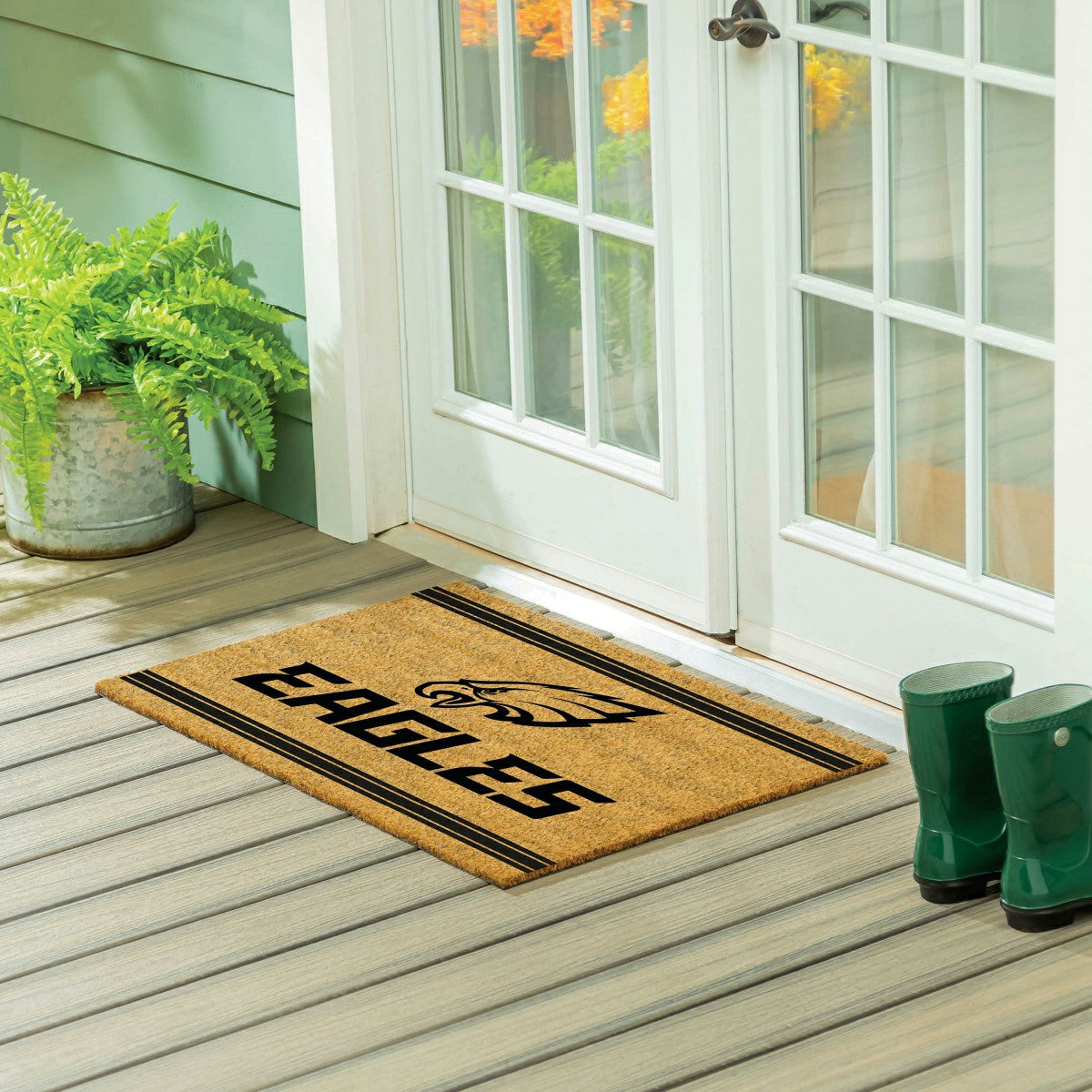 Team Sports America Value - Philadelphia Eagles Large One Color Coir Mat, 36"x24"
