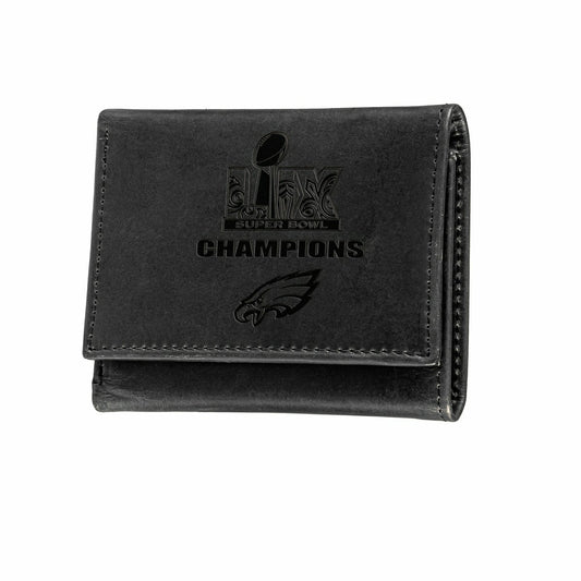 Team Sports America Everyday - Philadelphia Eagles Super Bowl 59 Champions Wallet, Tri-fold, Black