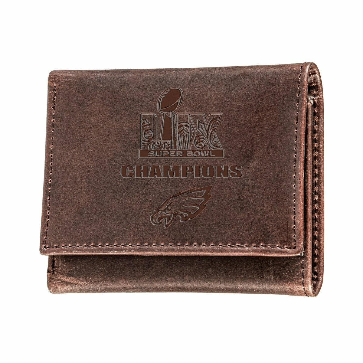 Team Sports America Trending - Philadelphia Eagles Super Bowl 59 Champions Wallet, Tri-fold, Brown