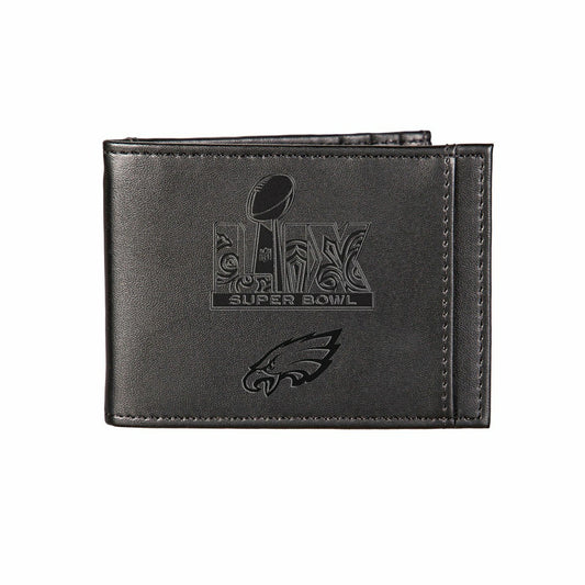 Team Sports America Exclusive - Philadelphia Eagles Super Bowl 59 Champions Front Pocket Wallet, Black