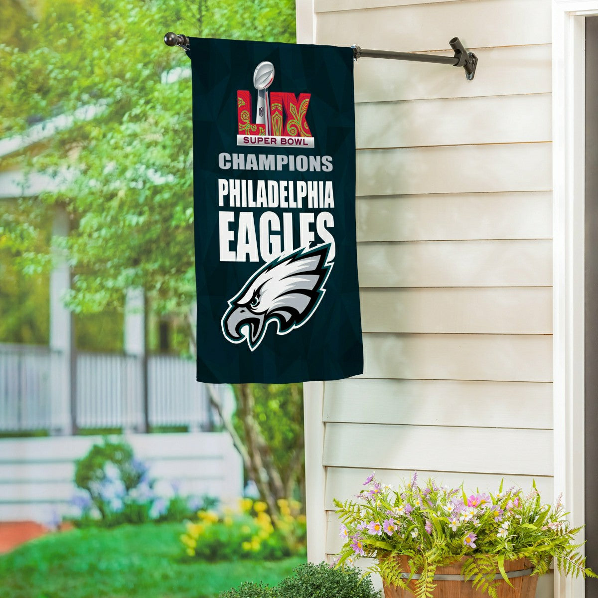 Team Sports America Best Seller - Philadelphia Eagles Super Bowl 59 Champions Flag, House