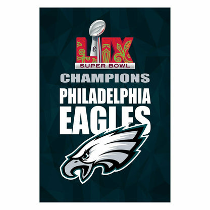 Team Sports America Best Seller - Philadelphia Eagles Super Bowl 59 Champions Flag, House