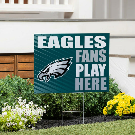 Team Sports America Essential - Philadelphia Eagles Coroplast Yard Sign "Fans Play Here"