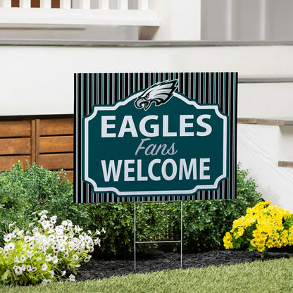 Team Sports America Everyday - Philadelphia Eagles Coroplast Yard Sign, "Fans Welcome"