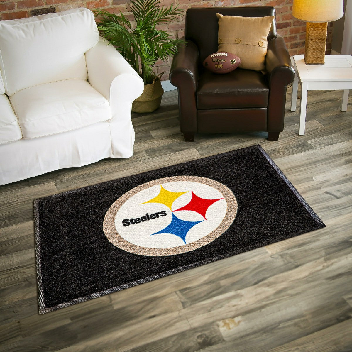 Team Sports America Trending - 3'x5' Large USA Indoor Outdoor Entryway Mat, Pittsburgh Steelers