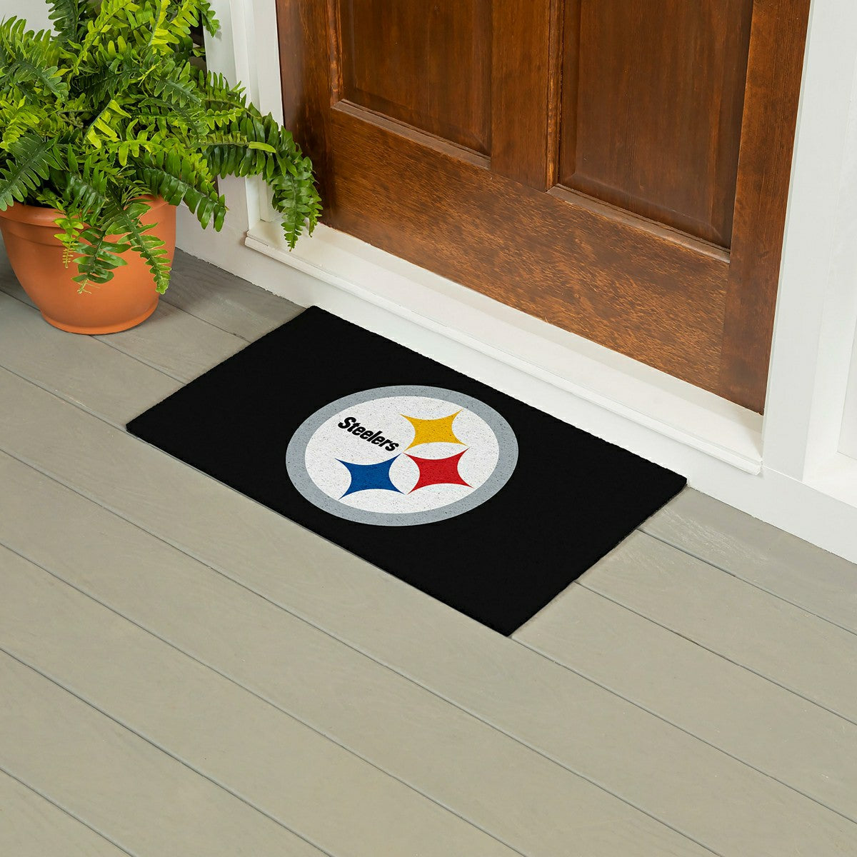 Team Sports America Best Seller - Full Color PVC Mat, 16" x 28", Pittsburgh Steelers
