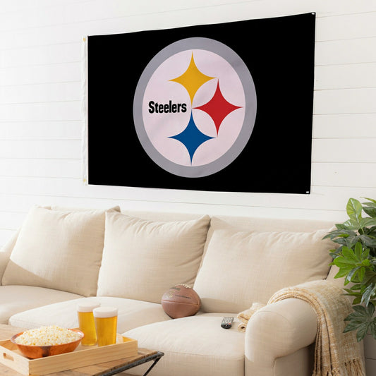Team Sports America Exclusive - Pittsburgh Steelers Single Sided Estate Flag with 2 Grommets, 3'x5'