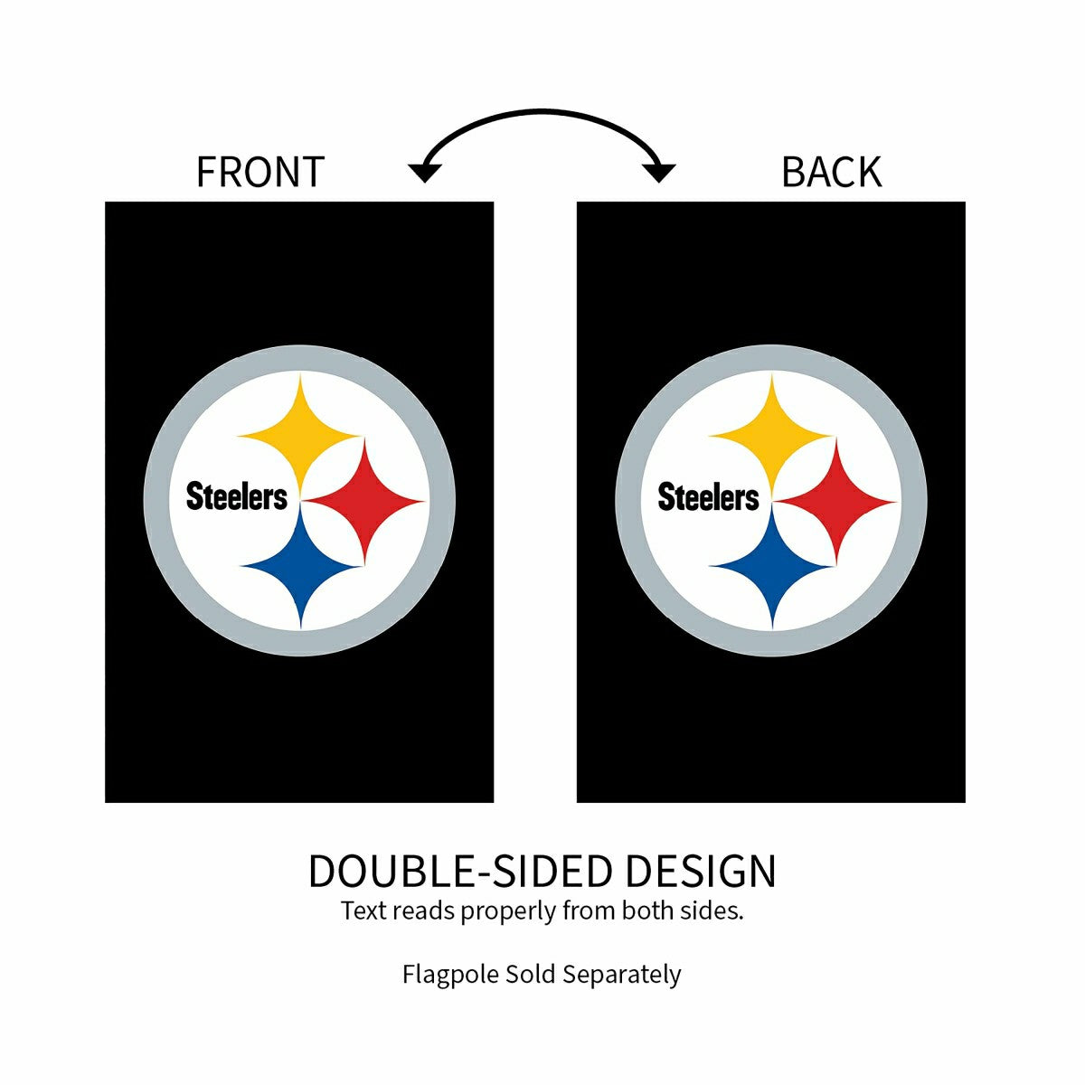 Team Sports America Signature - Applique Flag, Reg, Pittsburgh Steelers