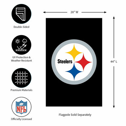 Team Sports America Signature - Applique Flag, Reg, Pittsburgh Steelers